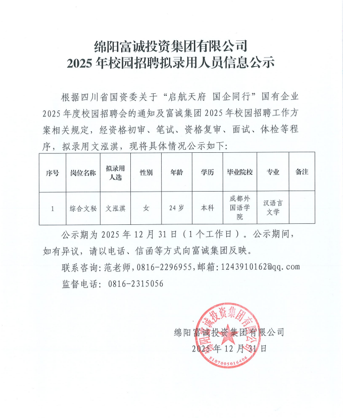 伟德国际victor19462025年校园招聘拟录用人员信息公示